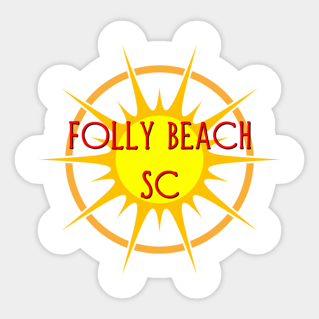 Folly Beach, South Carolina Sticker by Naves